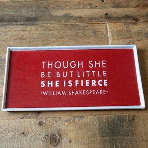 Little But Fierce Ceramic Red Accent Tray